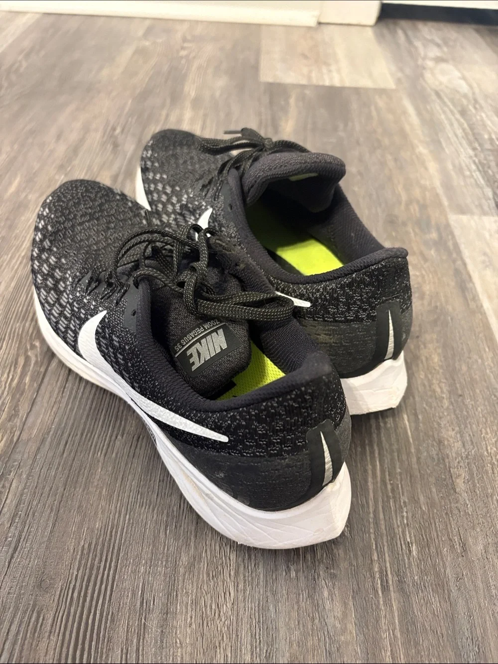 Nike Black and White Flyknit Running Sneakers